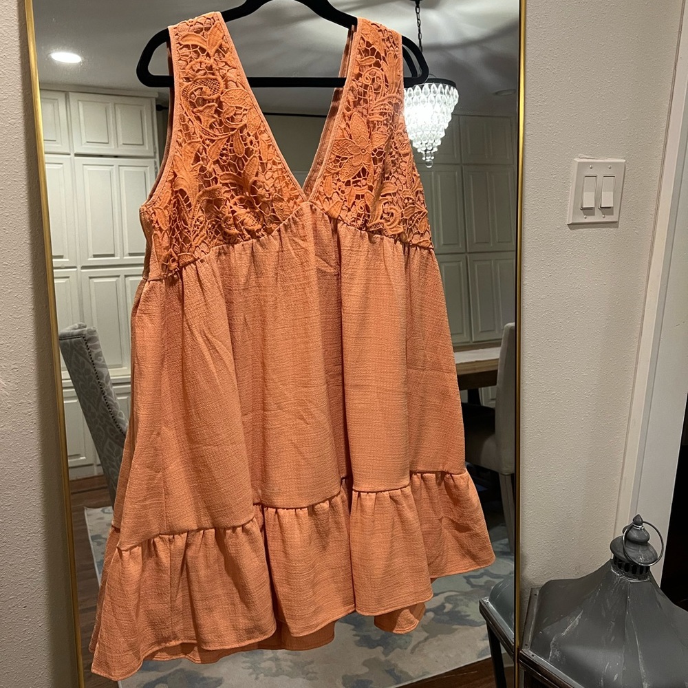 Orange Sleeveless Dress